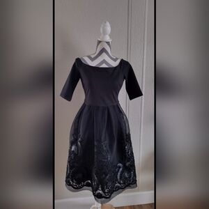 Giani Bini Elegant Black Lace Dress